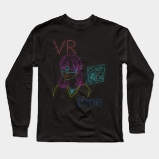 Girl with VR Long Sleeve T-Shirt